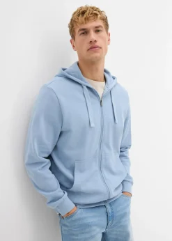 bonprix bonprix Básicos En Rebajas|Ropa Deportiva>Chaqueta de chándal con capucha, regular fit azul pálido