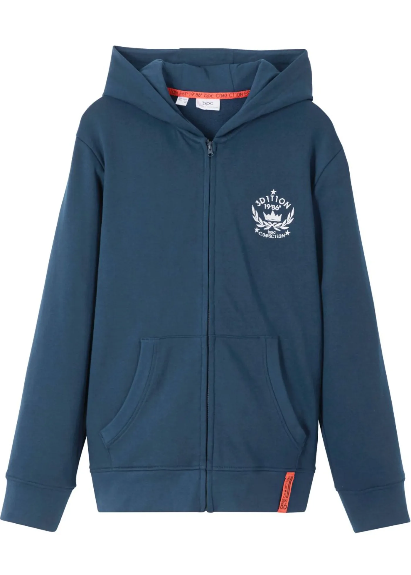 Niños bonprix bonprix Chaqueta de chándal de algodón puro con capucha