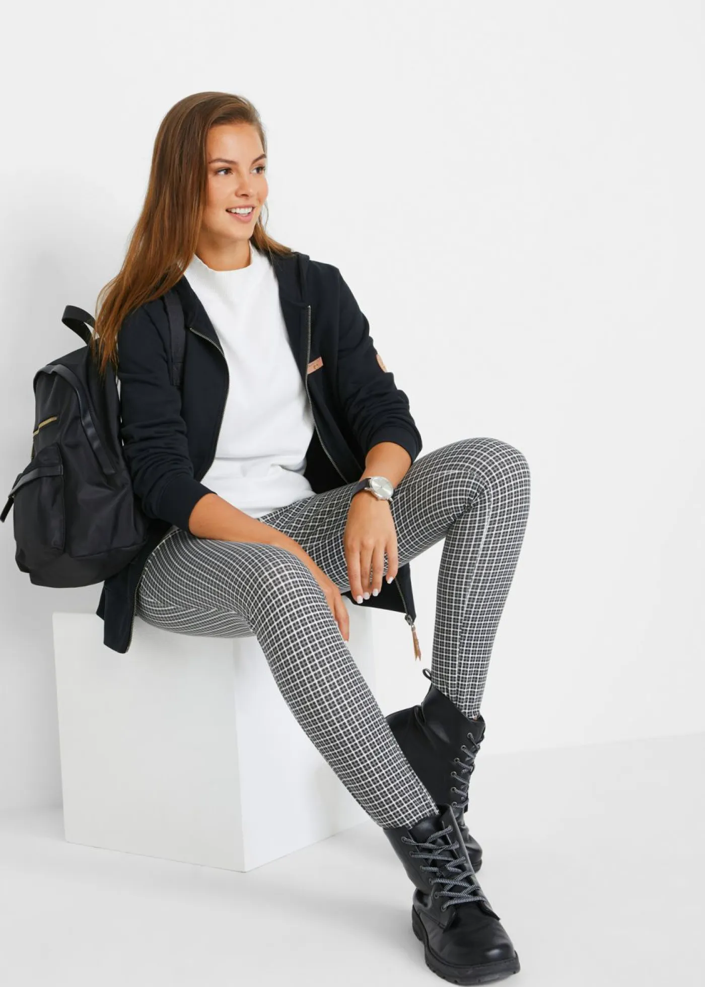 Mujer bonprix bonprix Chaqueta de chándal de algodón puro con capucha