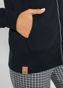 Mujer bonprix bonprix Chaqueta de chándal de algodón puro con capucha