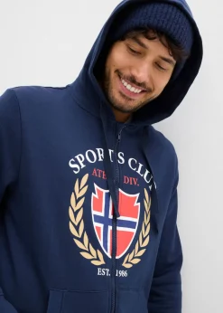 Hombre bonprix bonprix Chaqueta de chándal de algodón puro con capucha