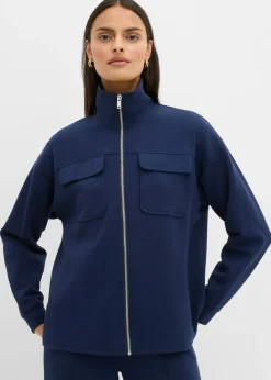 Mujer bonprix bonprix Chaqueta de chándal de mezcla de viscosa ligeramente brillante