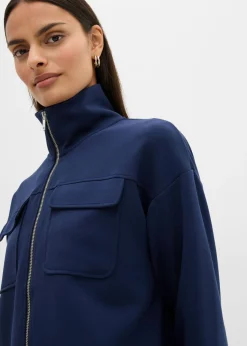 Mujer bonprix bonprix Chaqueta de chándal de mezcla de viscosa ligeramente brillante