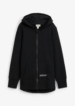 bonprix bonprix Ropa Cómoda>Chaqueta de chándal de suave mezcla de algodón Negro