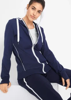 Mujer bonprix bonprix Chaqueta de chándal elástica con algodón