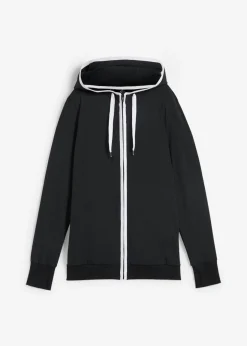 bonprix bonprix Ropa Cómoda>Chaqueta de chándal elástica con algodón Negro