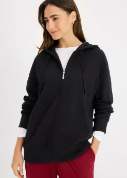 bonprix bonprix Básicos|Ropa Cómoda>Chaqueta de chándal larga Negro
