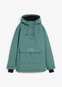 bonprix bonprix Ropa Para El Aire Libre|Ropa Deportiva>Chaqueta de esquí impermeable funcional con forro polar Verde grisáceo