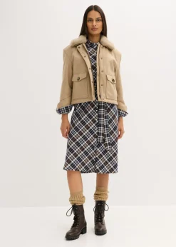 Mujer bonprix bonprix Chaqueta de invierno con aspecto de lana