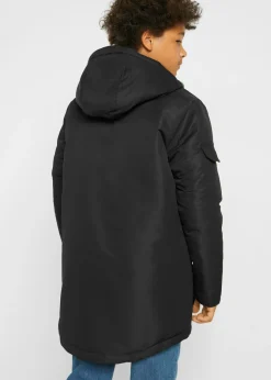 Niños bonprix bonprix Chaqueta de invierno con detalles deportivos y capucha