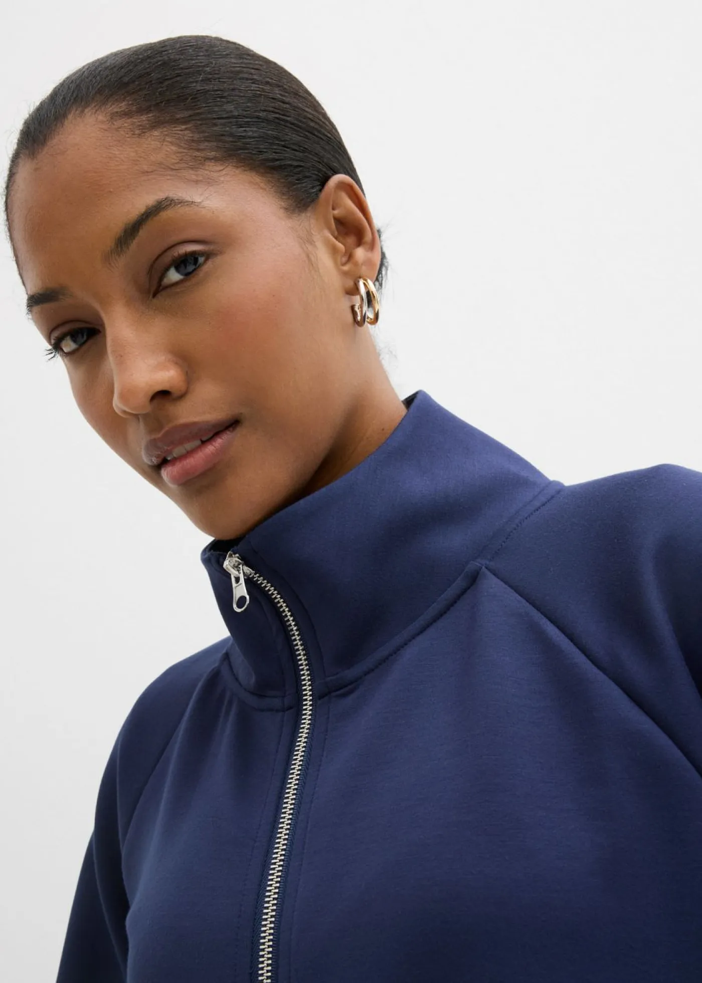 bonprix bonprix Esenciales|Chaquetas Y Abrigos>Chaqueta de mezcla de modal Azul marino