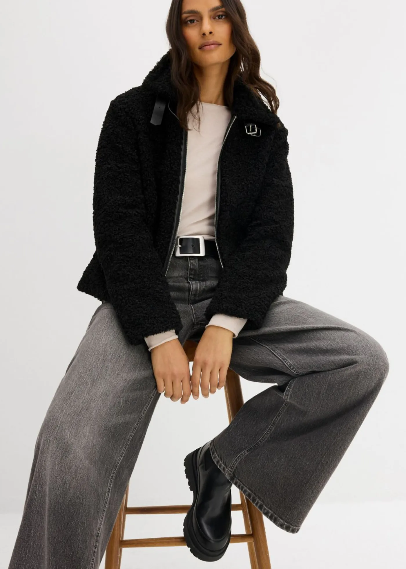 Mujer bonprix bonprix Chaqueta de pelo sintético