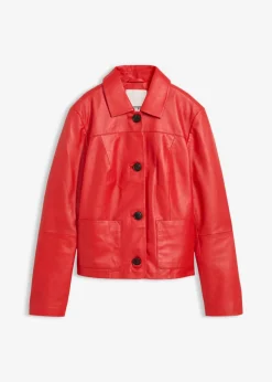 Mujer bonprix bonprix Chaqueta de piel de napa de cordero suave