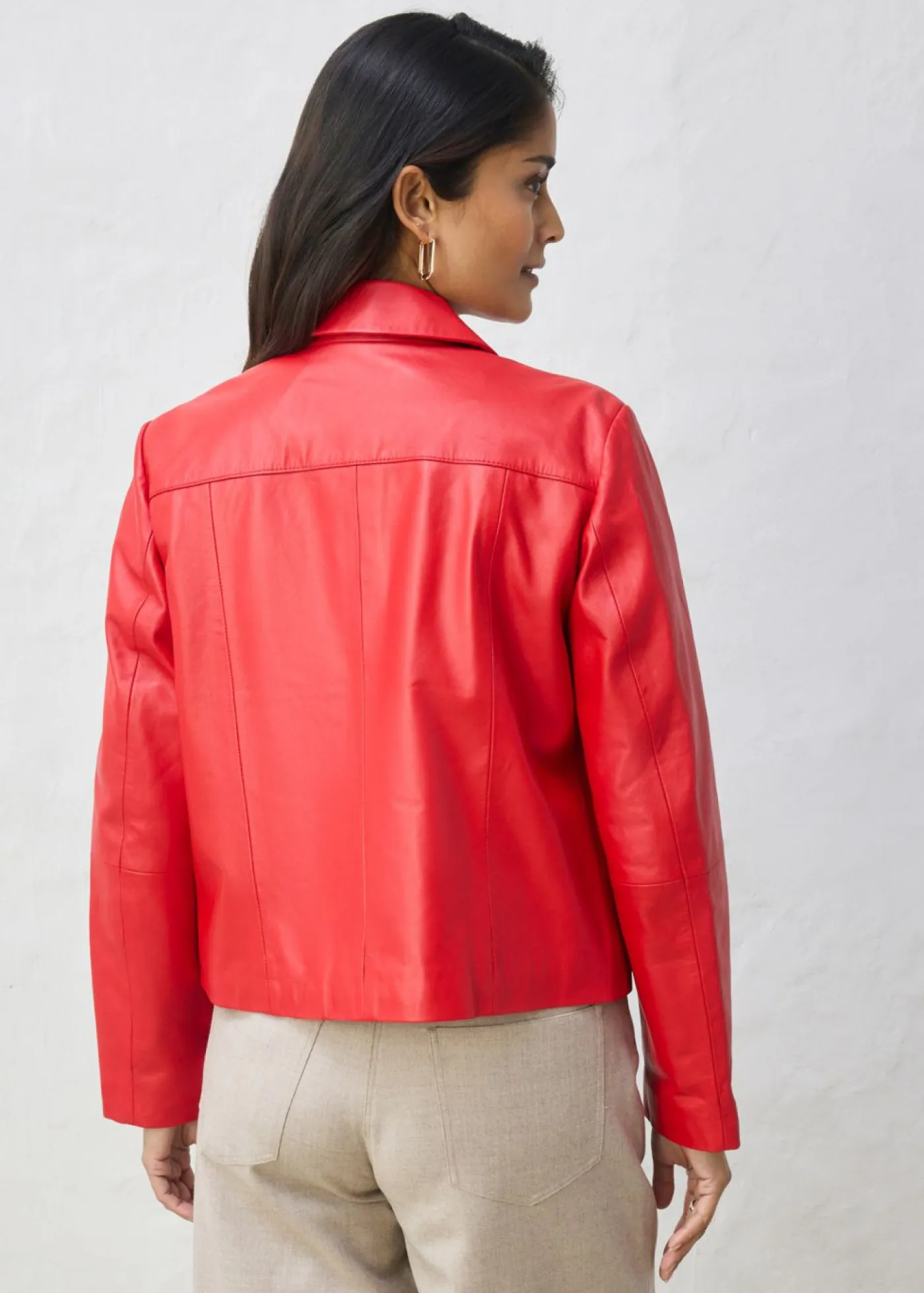 Mujer bonprix bonprix Chaqueta de piel de napa de cordero suave