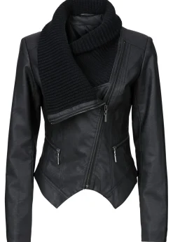 Mujer bonprix bonprix Chaqueta de piel sintética con cuello alto