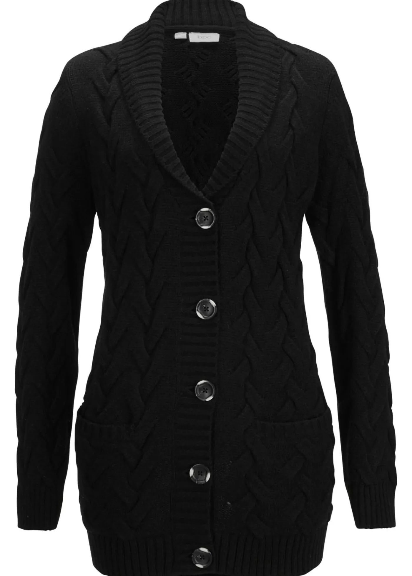 bonprix bonprix Jerséis|Ropa De Punto>Chaqueta de punto Negro
