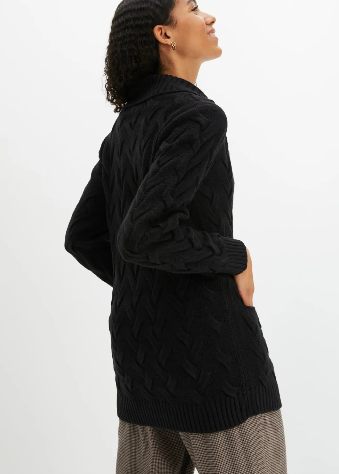 bonprix bonprix Jerséis|Ropa De Punto>Chaqueta de punto Negro