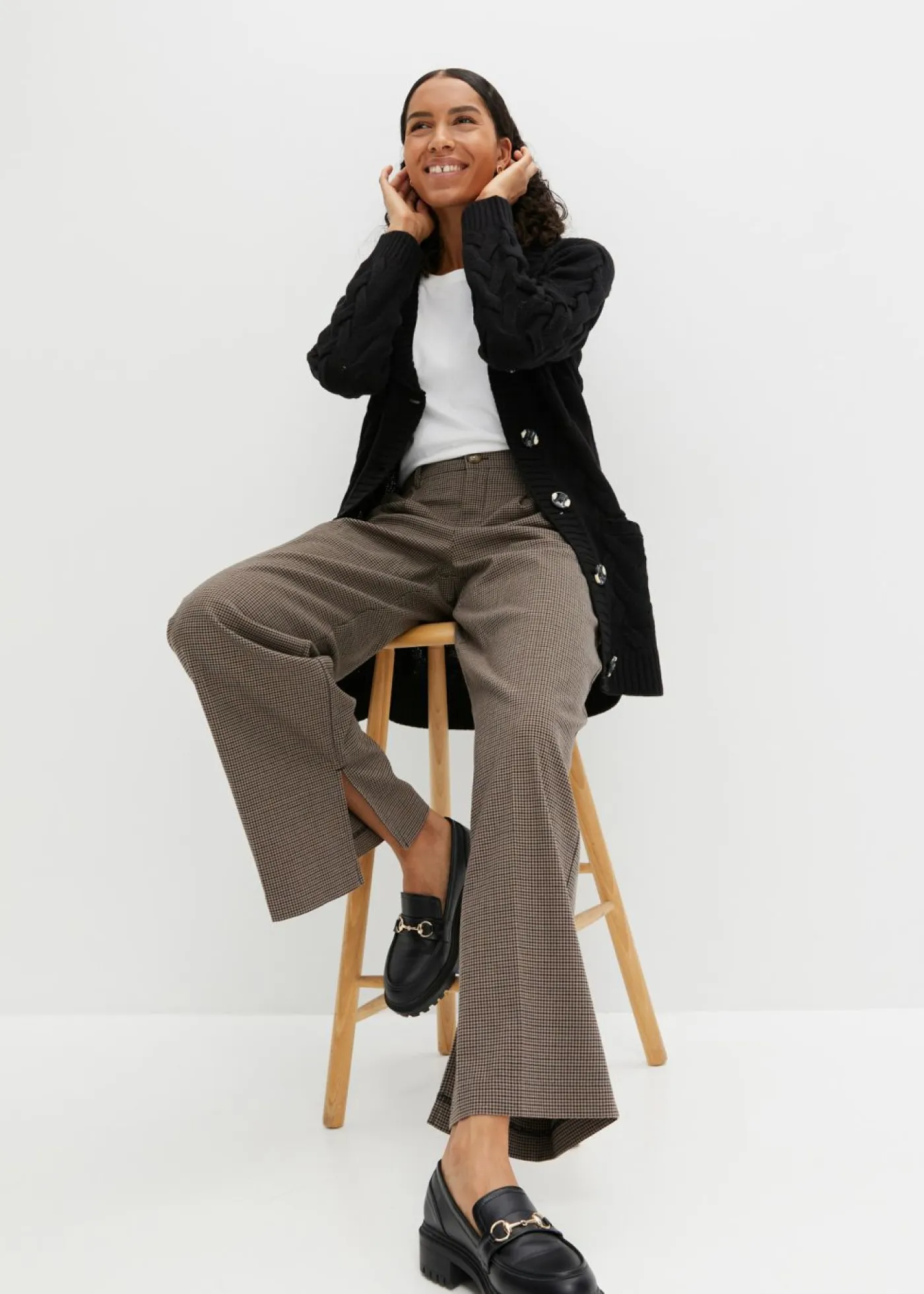 bonprix bonprix Jerséis|Ropa De Punto>Chaqueta de punto Negro