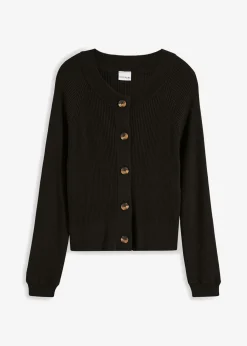 bonprix bonprix Jerséis|Ropa De Punto>Chaqueta de punto Negro