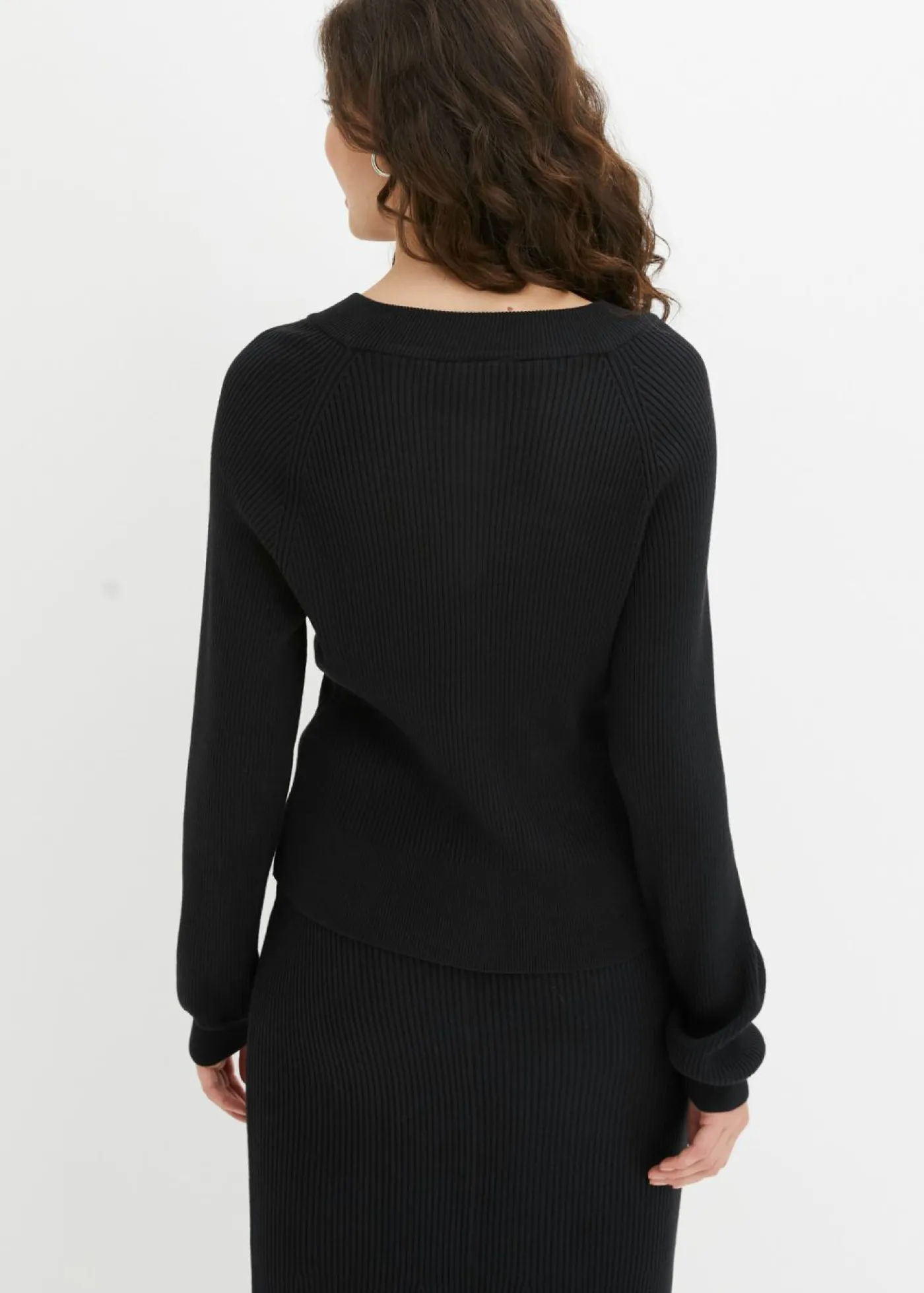 bonprix bonprix Jerséis|Ropa De Punto>Chaqueta de punto Negro