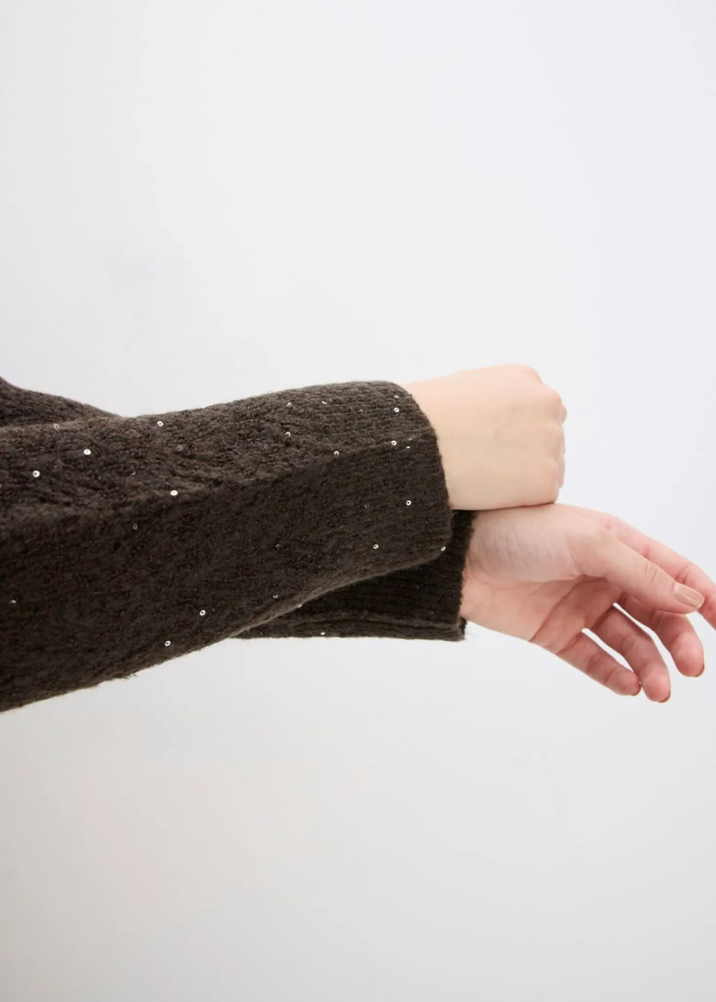 bonprix bonprix Jerséis|Ropa De Punto>Chaqueta de punto ajour Marrón oscuro