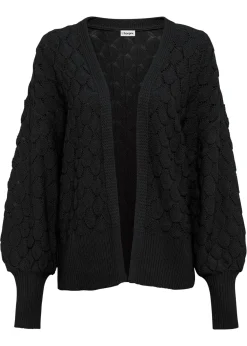 bonprix bonprix Jerséis|Ropa De Punto>Chaqueta de punto ajour Negro