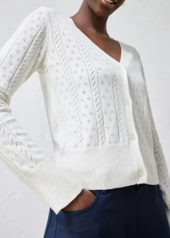 Mujer bonprix bonprix Chaqueta de punto ajour con mezcla de seda