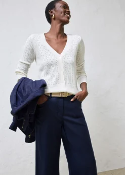 Mujer bonprix bonprix Chaqueta de punto ajour con mezcla de seda