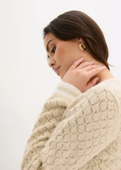 Mujer bonprix bonprix Chaqueta de punto ajour con hilo suave