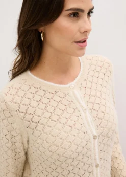 Mujer bonprix bonprix Chaqueta de punto ajour con hilo suave