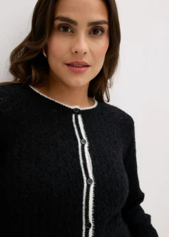 Mujer bonprix bonprix Chaqueta de punto ajour con hilo suave