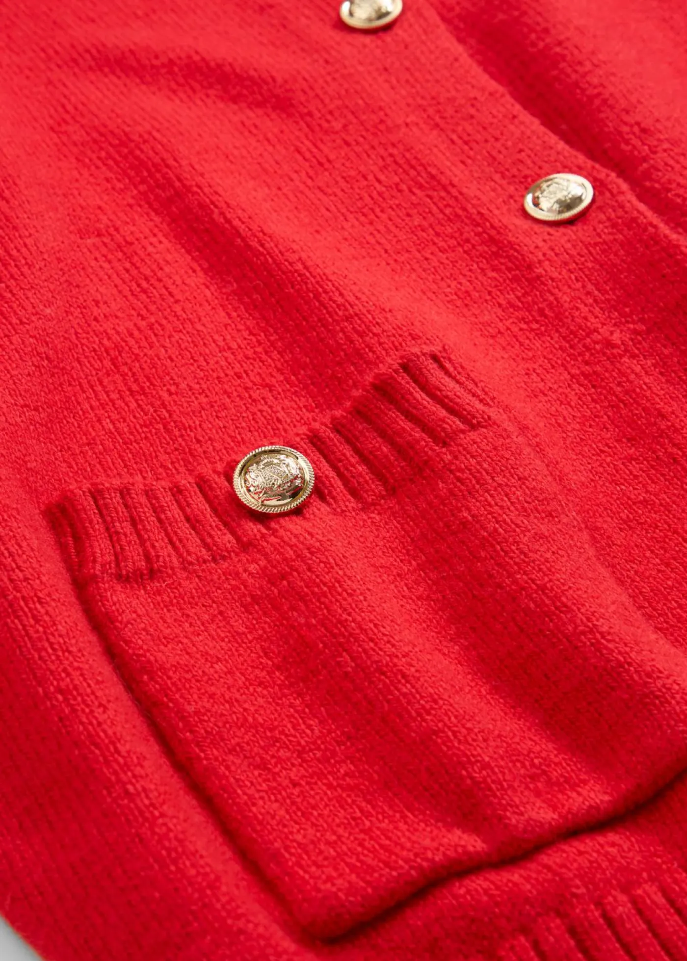 bonprix bonprix Jerséis|Ropa De Punto>Chaqueta de punto con bolsillos fresa