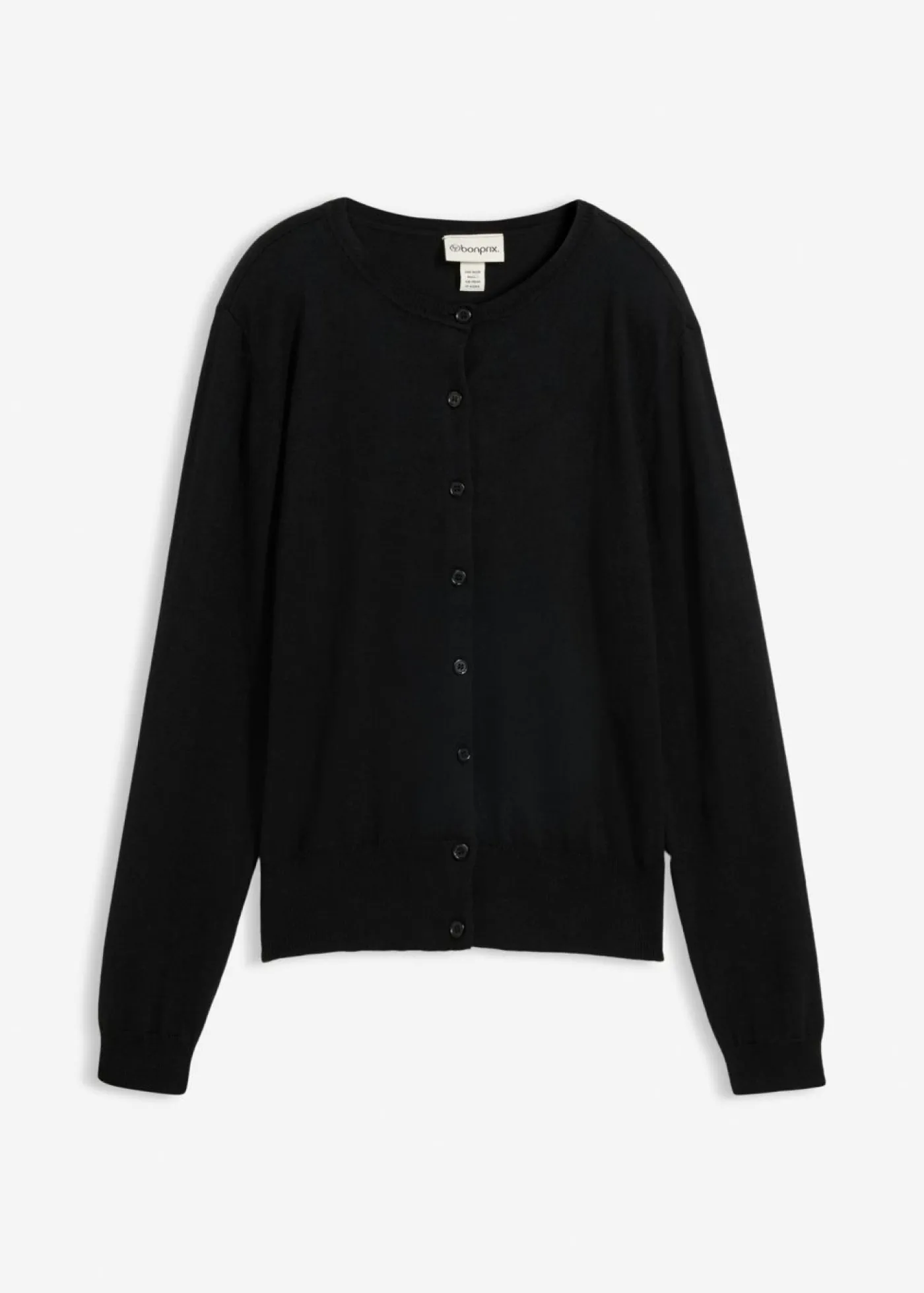 bonprix bonprix Premium|Jerséis>Chaqueta de punto con contenido de seda Negro