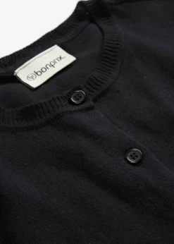 bonprix bonprix Premium|Jerséis>Chaqueta de punto con contenido de seda Negro