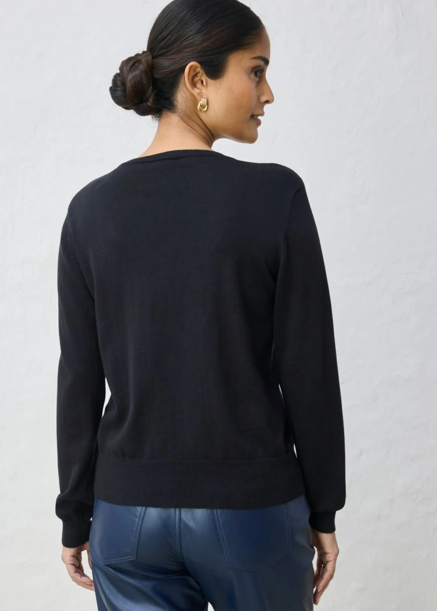 bonprix bonprix Premium|Jerséis>Chaqueta de punto con contenido de seda Negro