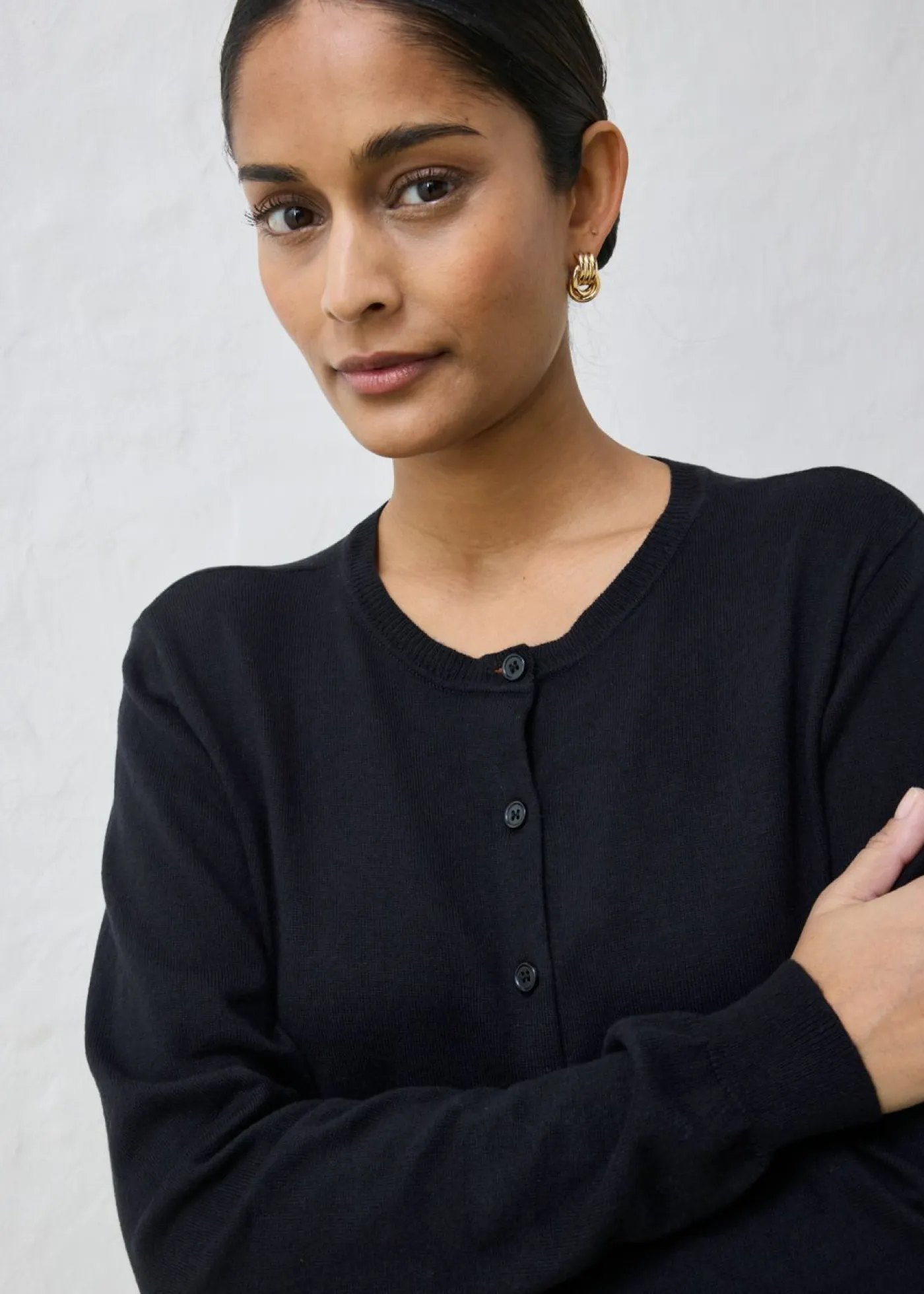 bonprix bonprix Premium|Jerséis>Chaqueta de punto con contenido de seda Negro