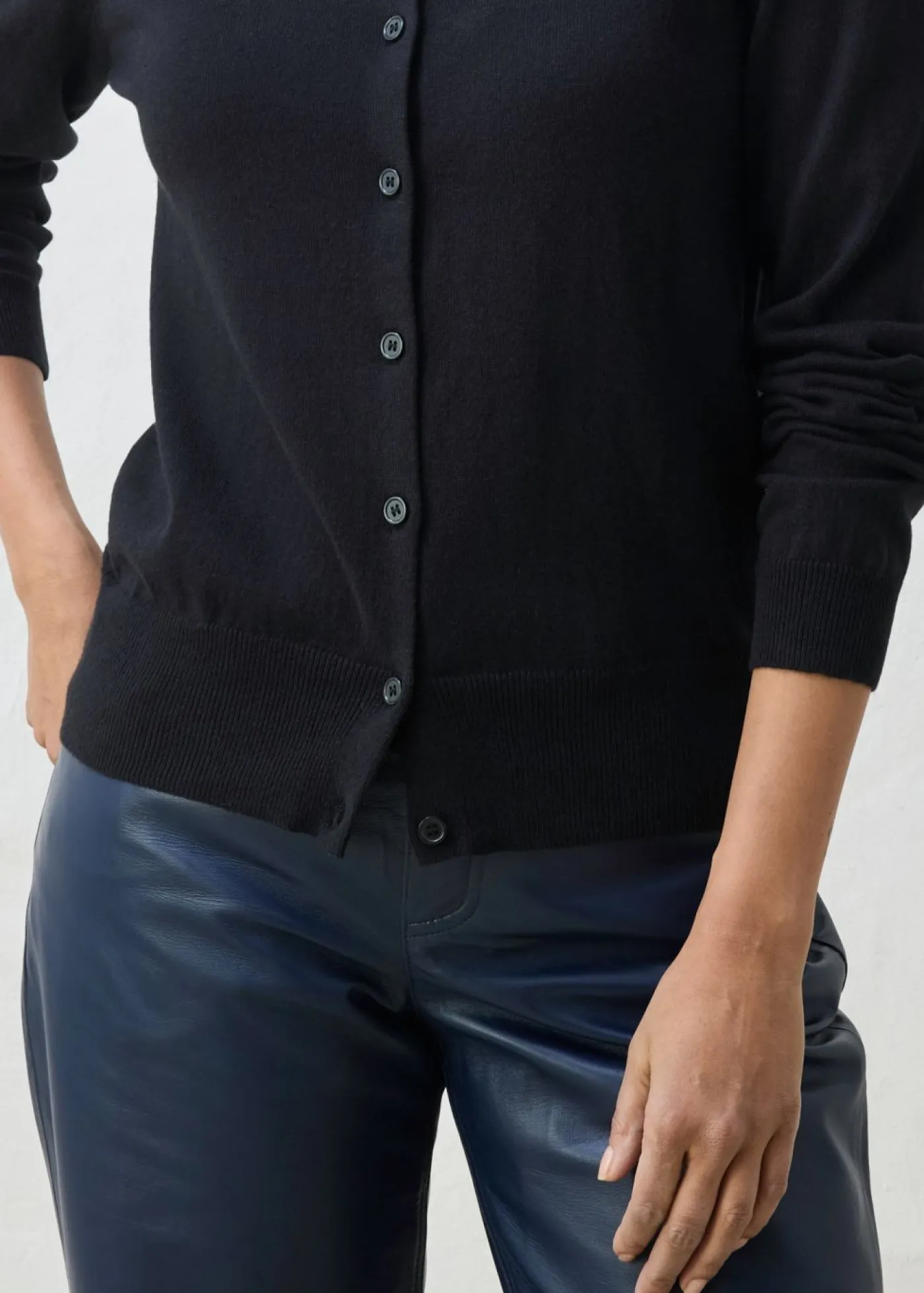 bonprix bonprix Premium|Jerséis>Chaqueta de punto con contenido de seda Negro