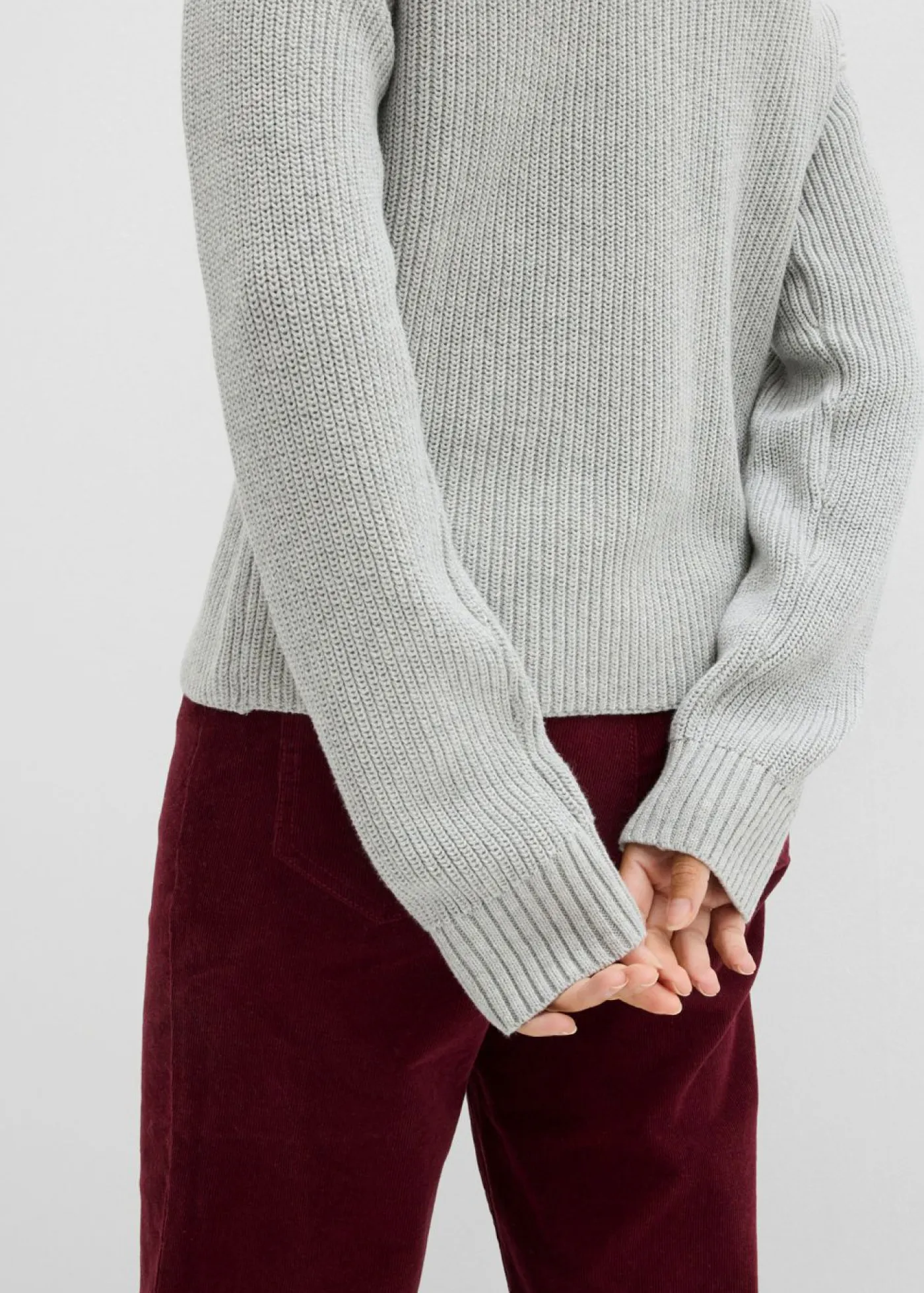 bonprix bonprix Jerséis|Ropa De Punto>Chaqueta de punto con detalle de lazo Gris claro jaspeado