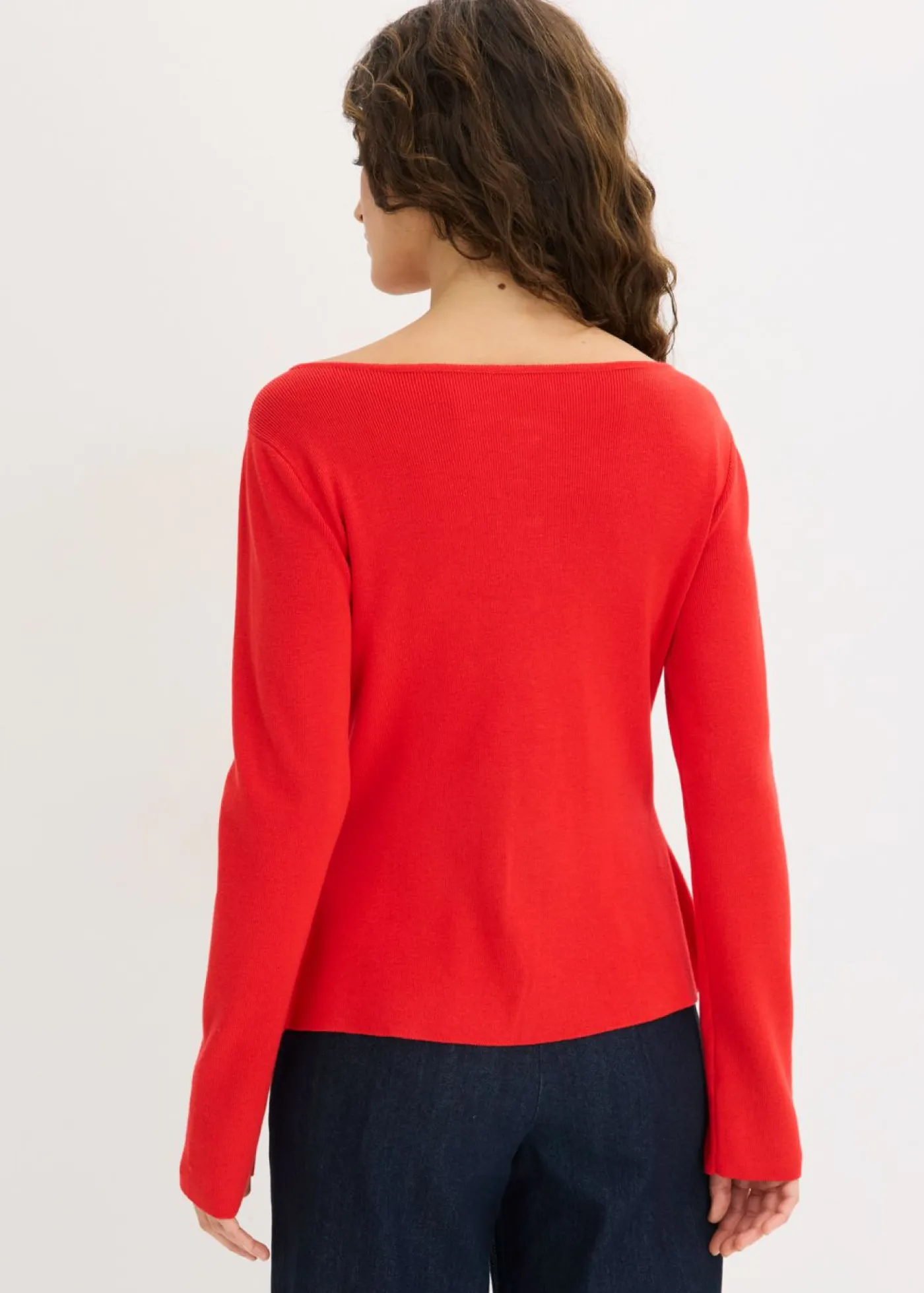 Mujer bonprix bonprix Chaqueta de punto con peplum y botones decorativos