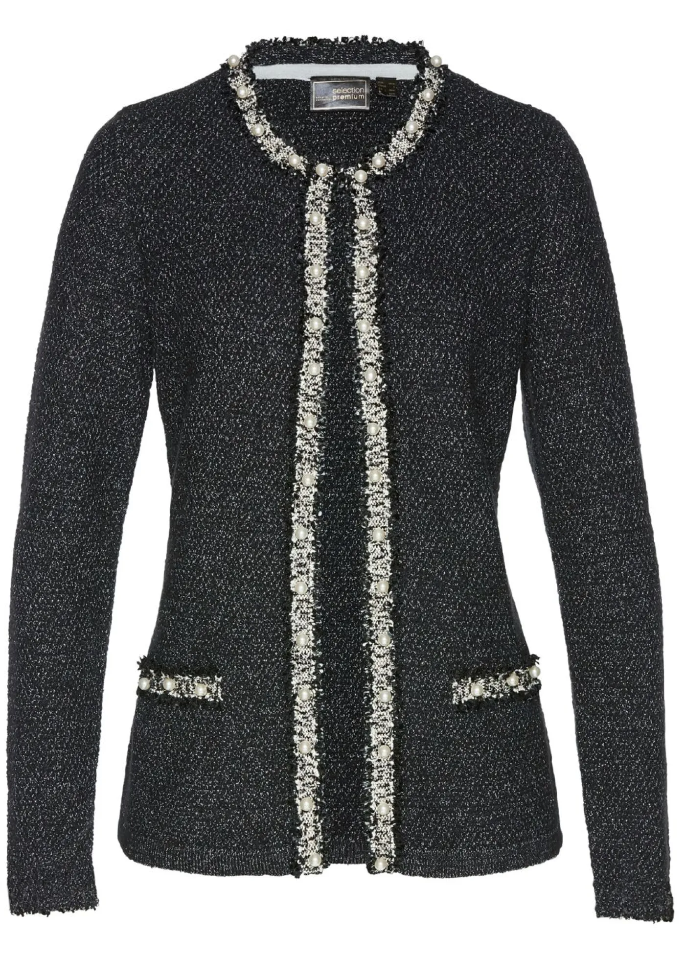 Mujer bonprix bonprix Chaqueta de punto con perlas