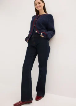 Mujer bonprix bonprix Chaqueta de punto con rayas en contraste