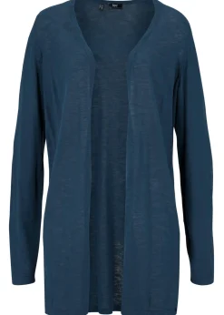 bonprix bonprix Básicos|Jerséis>Chaqueta de punto de algodón ligero y calidad superior Azul marino