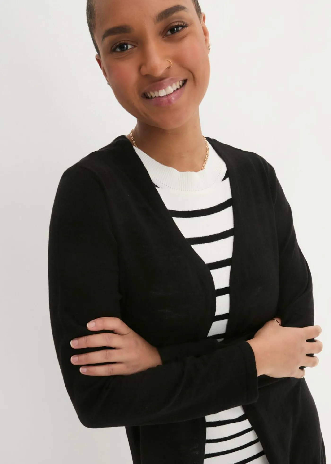 Mujer bonprix bonprix Chaqueta de punto de algodón ligero y calidad superior