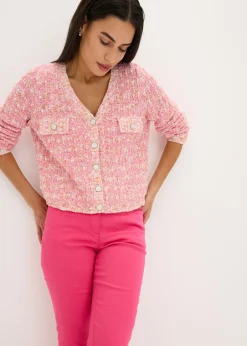 Mujer bonprix bonprix Chaqueta de punto de bouclé