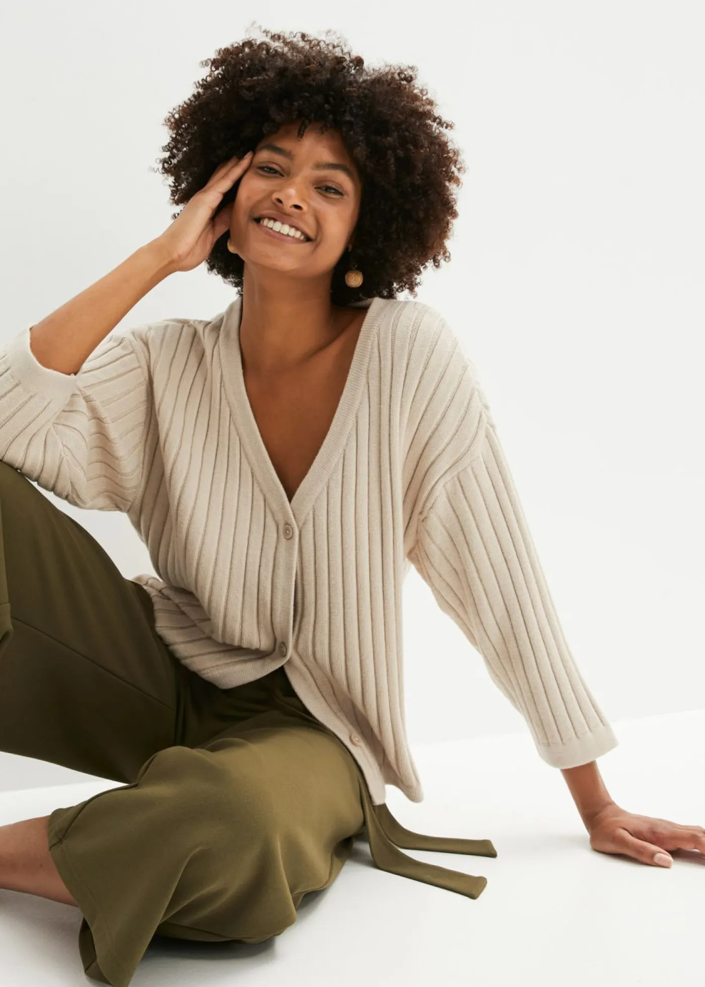 Mujer bonprix bonprix Chaqueta de punto de estilo boxy