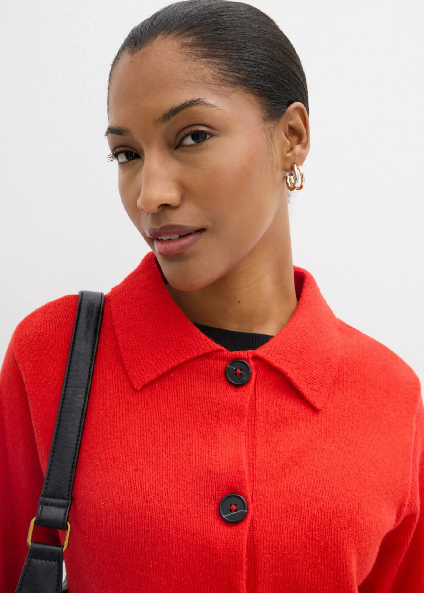 bonprix bonprix Esenciales|Jerséis>Chaqueta de punto de mezcla de viscosa fresa