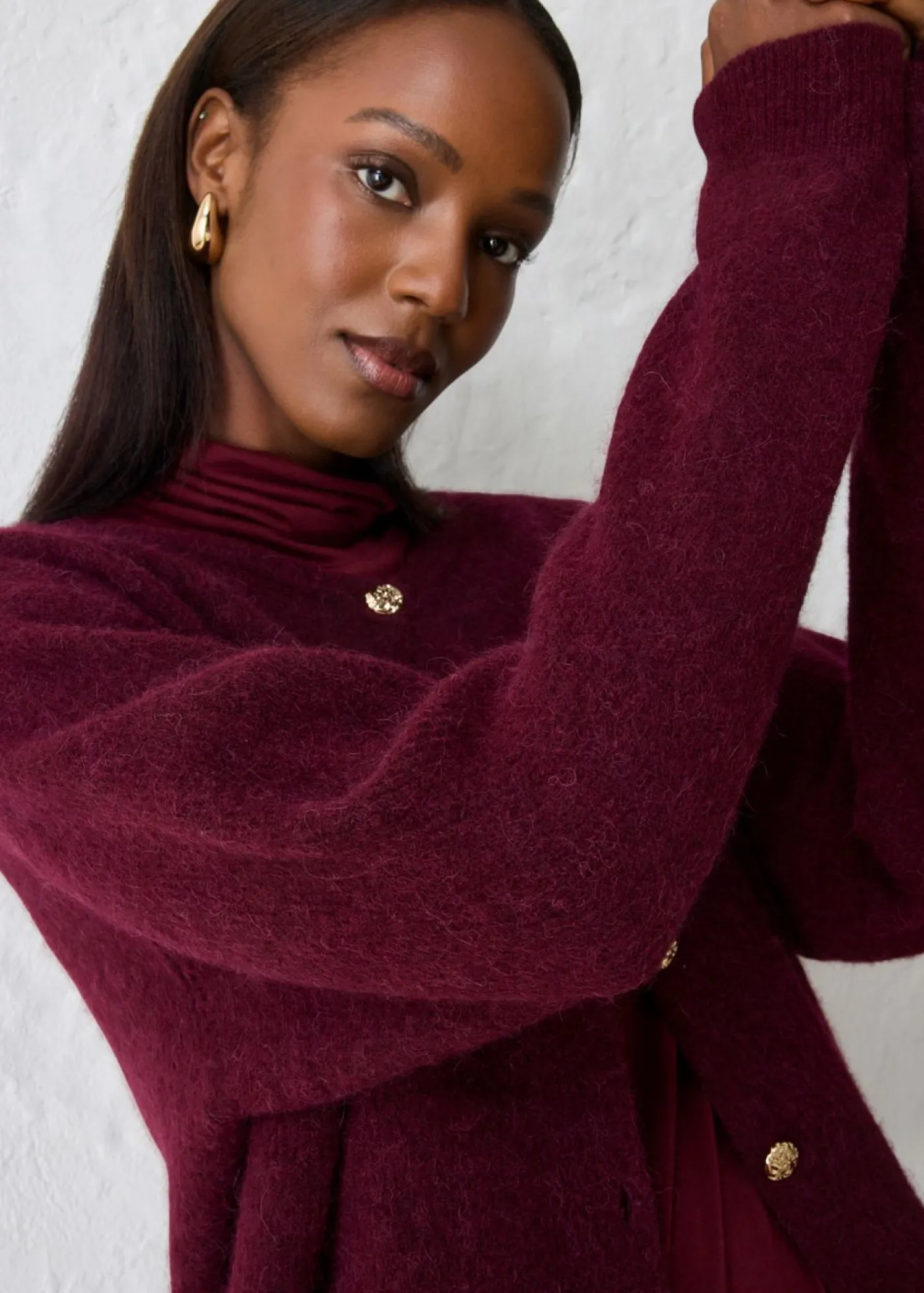 Mujer bonprix bonprix Chaqueta de punto de mezcla de alpaca