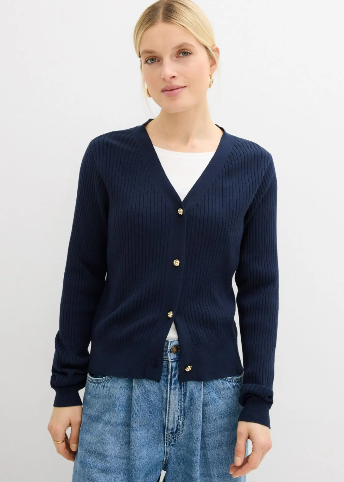 Mujer bonprix bonprix Chaqueta de punto de mezcla de viscosa suave