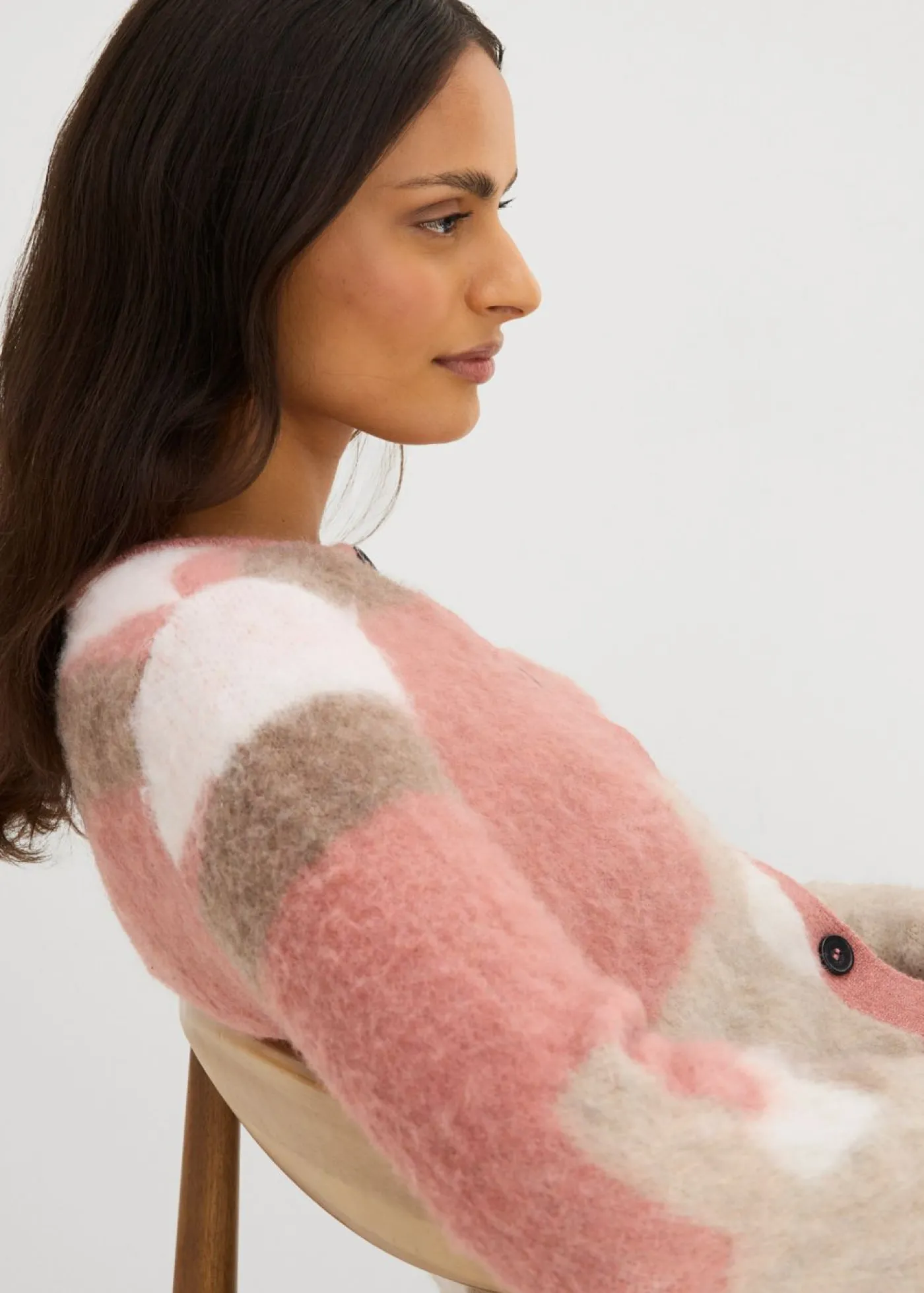 Mujer bonprix bonprix Chaqueta de punto estampada con botones