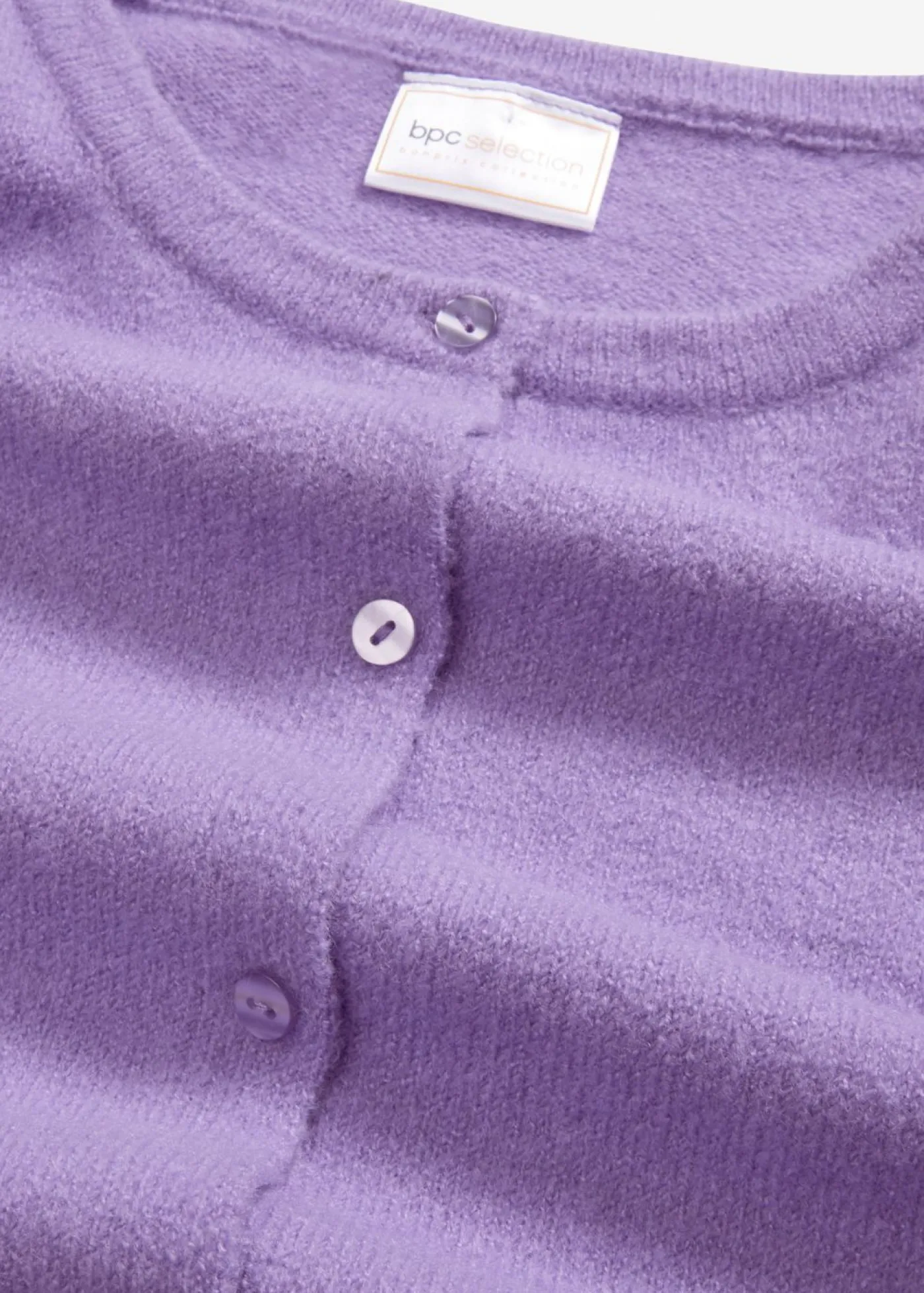 bonprix bonprix Básicos|Jerséis>Chaqueta de punto fino Lila suave